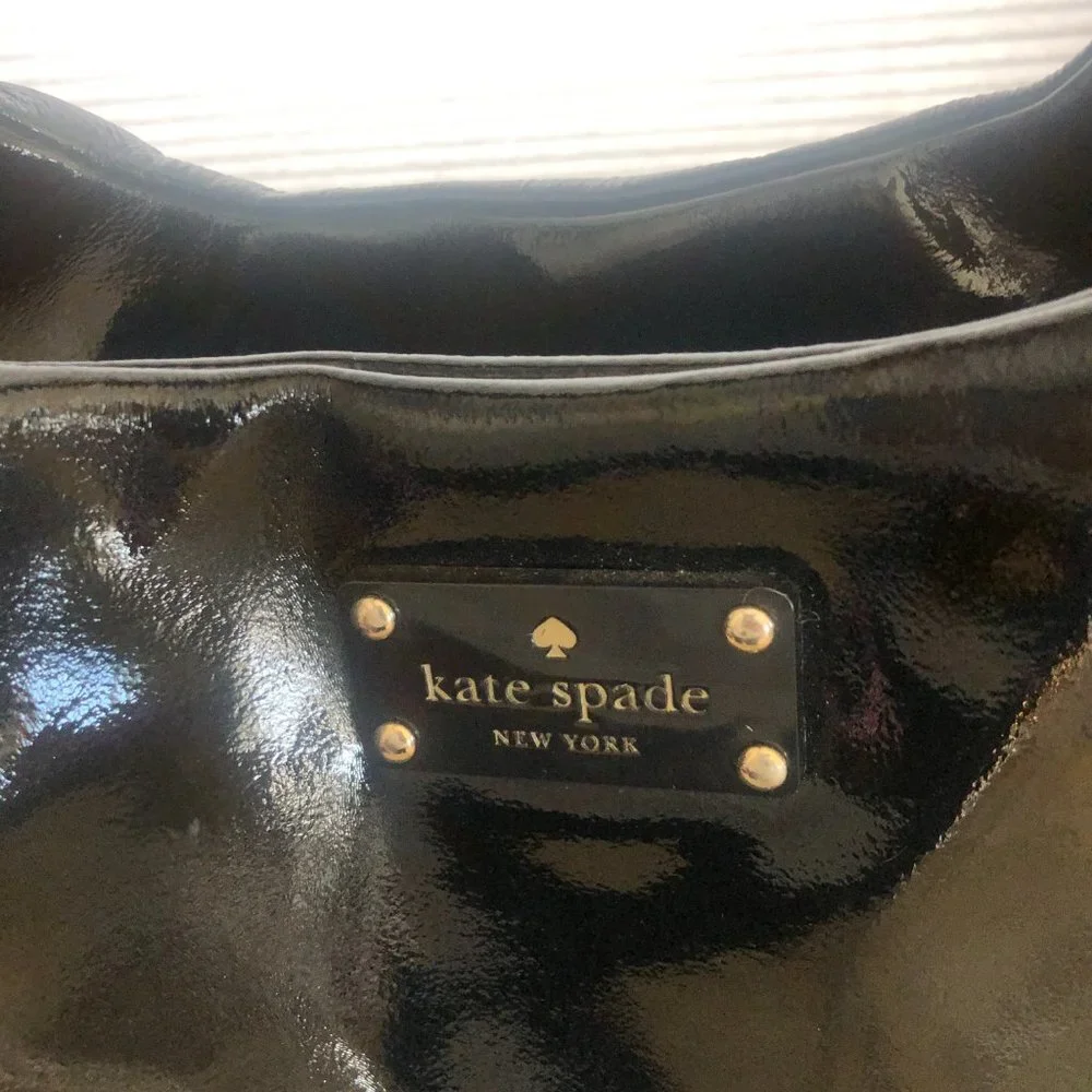 Kate Spade New York Vintage Black Patent Leather Shoulder Bag